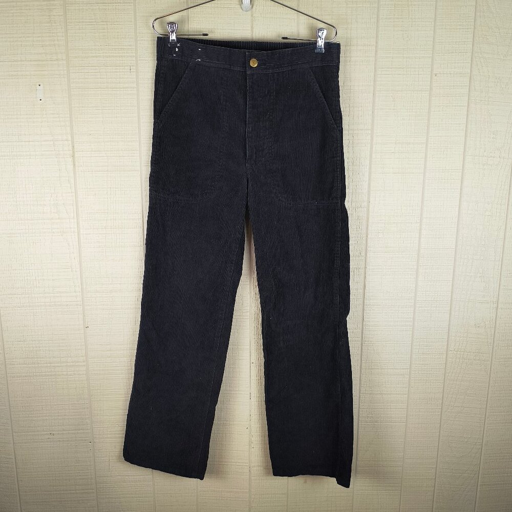 Vintage 90s Brass Eagle Corduroy Pants Straight Leg Black